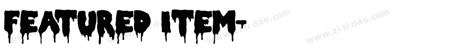 Featured Item字体转换